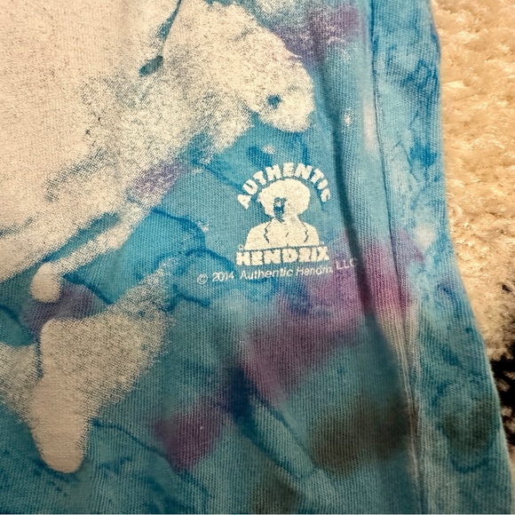 Jimi Hendrix Liquid Blue style tie dye t-shirt - Picture 4 of 5
